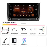 Hikity Pour AudiA4 B6 S4 RS4 Seat Exeo 7 "Android Autoradio Stéréo 2 + 64G Sans Fil Carplay/Android Auto/WiFi/GPS Autoradio OEM