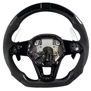 Volant en fibre de carbone Alcantara avec LED pour Volkswagen Golf 6 Golf 7 MK7 MK7.5 MK8 Polo Tiguan Jetta GTI Bora Santana <span class=keywords><strong>Caddy</strong></span> - Product Image 1