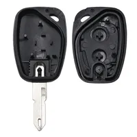 Boîtier de clé à 2 boutons en métal et plastique pour Renault Clio II Kangoo Master Twingo Trafic Modus NE72 avec lame non coupée