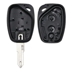 Boîtier de clé à 2 boutons en métal et plastique pour Renault Clio II Kangoo Master <span class=keywords><strong>Twingo</strong></span> Trafic Modus NE72 avec lame non coupée - Product Image 4