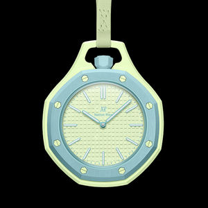 Nation Rise Fashion Pocket <b>Watch</b> Analog Quartz Plastic <b>Case</b> Leather Band Unisex 3D printing Dial Luminous Polygon Shape - Product Image 4