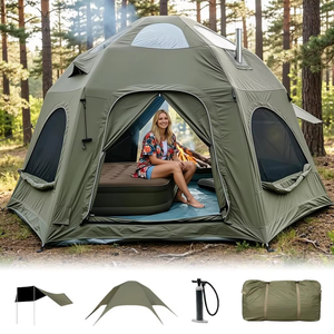 Tente <span class=keywords><strong>gonflable</strong></span> de camping familiale grand format, imperméable, durable et hermétique pour l'extérieur - Product Image 1