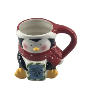 アマゾンINS Shopeeかわいい漫画3Dセラミックカップドロマイトクリスマスペンギンマグ