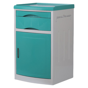Nội thất bệnh viện kích thước nhỏ ABS bên cạnh tủ di động tủ khóa Bàn Cạnh Giường ngủ với bánh trong kho - Product Image 3