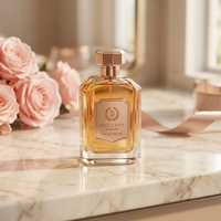 Étiquette de parfum personnalisée en or rose 3D gaufré, sérigraphiée, imperméable, résistante à l'huile, taille personnalisée, fabriquée à Wenzhou