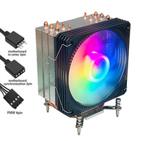 Radiateur CPU à 6 caloducs personnalisé en direct d'usine, double ventilateur, dissipateur thermique silencieux haute performance, LGA1700 12V, refroidisseur CPU pour ordinateurs de bureau