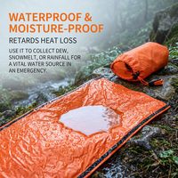 Sac de bivouac thermique imperméable pour l'extérieur, sac de couchage de survie en Mylar, sac de couchage d'urgence pour adulte