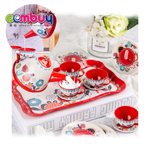 <strong>Tin</strong> Tinplate Pretend Play Classics Boutique Kids Girl Toys <strong>Tea</strong> <strong>Set</strong> - Product Image 1