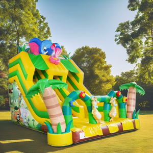 Equipo de Entretenimiento al Aire Libre Dongyuan, Trampolín Inflable, Casa de Brinco con Tobogán, Material de PVC, <span class=keywords><strong>Castillo</strong></span> Personalizable - Product Image 2