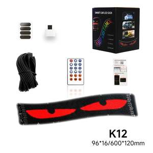 Diavoli occhi LED impermeabili parabrezza luce Soft Screen auto adesivi Smart Scrolling messaggio morbido Led cartello - Product Image 2