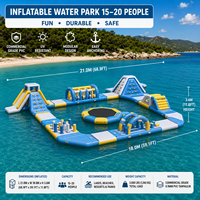 Plateforme flottante gonflable avec échelle pour la plage, le lac, la piscine et les fêtes en resort, pour des moments de plaisir aquatique en plein air