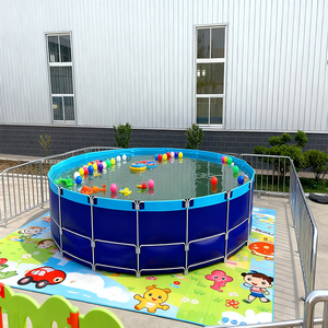 Ống mạ kẽm hỗ trợ hot-bán vải không thấm nước PVC linh hoạt có thể gập lại Vòng hồ bơi bể cá - Product Image 1