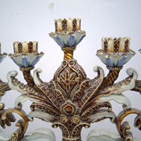 Ménorah classique à 9 branches plaquée or, décoration religieuse, finition antique, cuivre, Hanukkah, design de la vieille ville de Jérusalem
