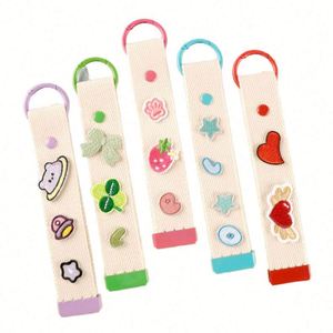 Sales Promotion Korea Personalized Cloth Iron on Patch Kids Diy Metal Cute Candy Color Canvas <b>Name</b> Tag Strap Ice Cream Keychain - Product Image 1