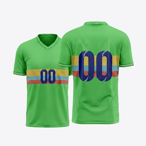 Custom Soccer Sports Jersey <b>Men</b> Spandex/Nylon Breathable Mesh Fabric Anti-Bacterial Moisture-Wicking Plus Size Short Sleeve - Product Image 1