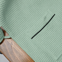 Peignoir de luxe en coton pour hôtel et spa, col châle, longueur mi-mollet, pour femme, épais, style loungewear, service OEM, idéal pour le matin, disponible en boutique de cadeaux