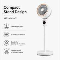 Ventilateur électrique sur pied avec écran LCD numérique, fil plastique minimaliste, directement du fabricant, idéal pour les hôtels et le camping en extérieur