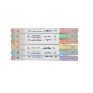 Flexible Tip Highlighter Dual Chisel and Fine Tips Soft Touch Assorted <b>Colors</b> Marker <b>Pen</b> Set - Product Image 2