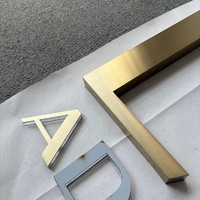 Letrero Metálico 3D Personalizado de Acero Inoxidable Dorado Brillante de Alta Gama, Logotipo de Tienda, Publicidad Exterior para Empresas, Hospitales, Parques