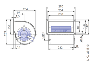 พัดลมระบายความร้อนเยอรมนี ZIEHL-ABEGG ของแท้ใหม่ 153897 RD13S-2EP.WD.2R - Product Image 3