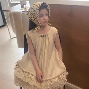 <span class=keywords><strong>Abito</strong></span> Senza Maniche in Stile Etnico per Bambine, Tessuto Morbido in Cotone e Poliestere, Comodo per l'Estate - Product Image 2