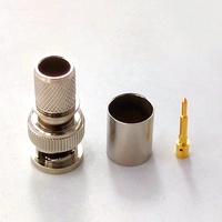 Câble coaxial RG8 pour antenne audio 50 ohms, étanche, avec connecteur BNC mâle à sertir pour CCTV