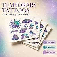 Autocollant de tatouage temporaire écologique, non toxique et sûr pour la peau, résistant à l'eau et à la transpiration, pour festival corporel