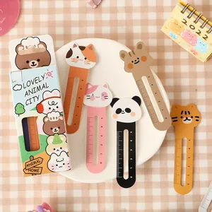Novo criativo coreano bonito cartoon animal série escola estudante papel bookmarks conjunto papelaria suprimentos 30 pcs/box personalizar