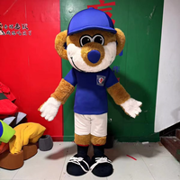 Kinqee usine personnalisé chien mascotte Costume unisexe adulte taille chien personnage de dessin animé tenue mascotte Costume Costume