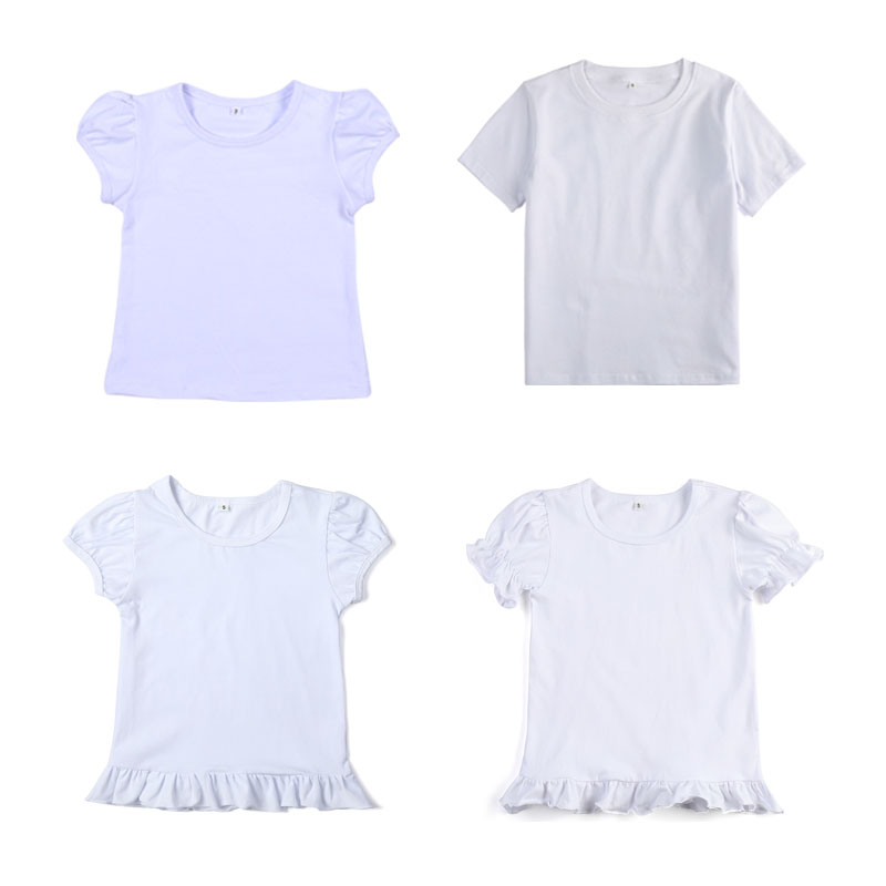 Сублимационные рубашки из 100% полиэстера, летняя футболка без рисунка на заказ, белые футболки, дешевые детские футболки