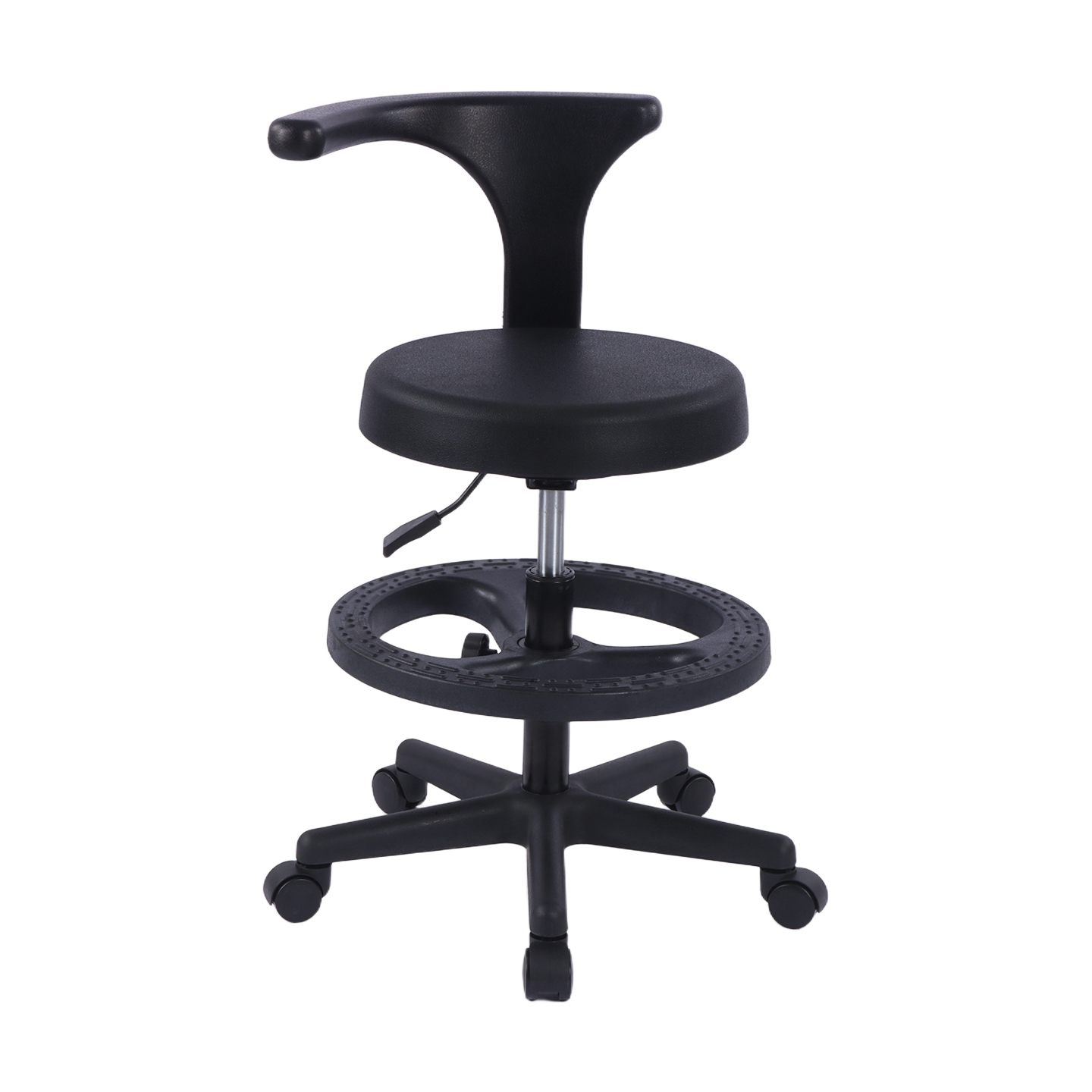 Base en nylon - Roulettes pivotantes avec anneau de pied
