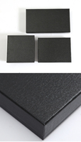 Boîte cadeau de luxe en papier texturé noir pour portefeuille et ceinture