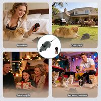 Souris en peluche interactive sans fil réaliste à télécommande pour chats et chiens, mouvements avant/arrière, jouet d'intérieur pour animaux de compagnie