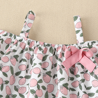 Ensembles de vêtements d'été pour bébé fille en coton fleuri, trois pièces, chemise à manches courtes tendance, short, bandeau, tenue pour enfants