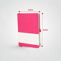 Design personnalisé impression à la demande Journal d'écriture rose laitier couverture en PU Portable couverture en cuir rigide pour les cadeaux