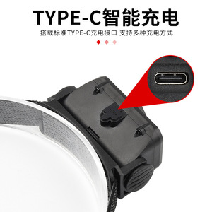 Headlamp Led Rechargeable 2000 Mah Adjustable Headband Motion <b>Sensor</b> Outdoor Fishing <b>Light</b> Up To 50m - Product Image 3
