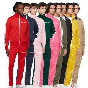 Ensemble de survêtement pour homme avec logo personnalisé, de haute qualité, respirant, en polyester et nylon, en molleton technique, avec fermeture éclair, cargo, jersey, veste de survêtement - Product Image 1