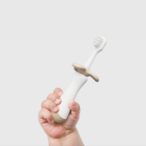 Brosse à dents pour bébé 2 en 1 avec nettoyeur de langue, poignée en silicone antidérapante, directement de l'usine - Product Image 2
