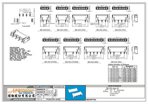 ขั้วต่อ BH-WX-xxxx ทนความร้อน 4.0 มม. BH PCB 90 SMT สำหรับคอนโซลเกม, ขั้วต่อแบบ SMT มุมฉาก ตัวผู้ 3-9 พิน, 600V AC/DC - Product Image 2