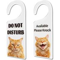Cintre de porte d'impression UV acrylique transparent drôle Pet Photo bouton de porte cintre acrylique poignée de porte intéressante pour animalerie