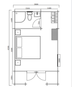 Cabaña de <span class=keywords><strong>Playa</strong></span> Prefabricada de Madera, 1-2 Dormitorios, Bungalow para Resort en Isla con Baño, Instalación Rápida en 7 Días, Certificación CE - Product Image 6
