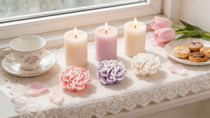 Mother'<strong>s</strong> Day Carnation Candles Paraffin Wax 1 to 2 Hours Burn 5 Colors for Gift Home Decor - Product Image 6