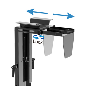 Support CPU professionnel réglable en hauteur pour fixation sous le bureau - Product Image 4