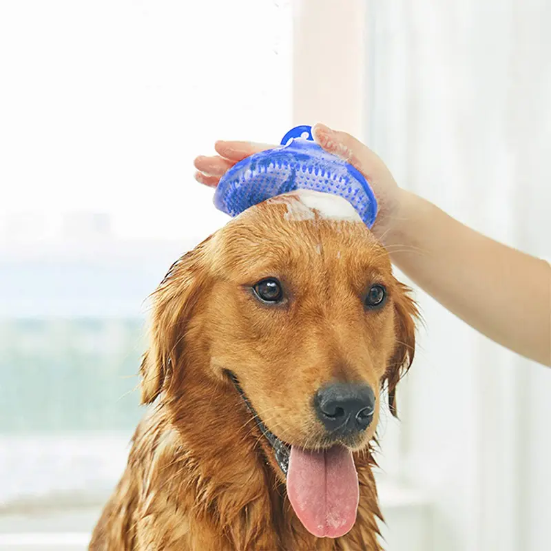 제조업체 도매 실리콘 샤워 미용 고무 마사지 빗 개 고양이 목욕 애완 동물 청소 브러시