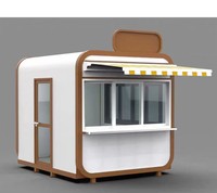 Maisonnette préfabriquée en acier contemporaine, mobile, en vente, conteneur portable, maisonnette pop-up pour villa ou appartement
