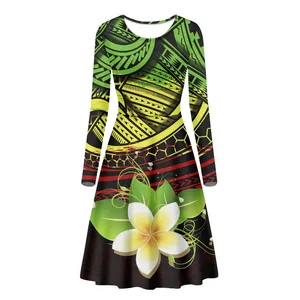 Кумагическое полинезийское тату маори, традиционное племенное Платье с принтом, оптовая продажа, удобная женская одежда, Повседневное платье для женщин