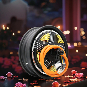 มอเตอร์ไร้แปรงถ่าน DKYS 72V 12"50H6000W เหมาะสำหรับมอเตอร์รถจักรยานยนต์ประหยัดพลังงาน สีเหลือง 12"50H6000W-W มอเตอร์แม่เหล็ก - Product Image 5