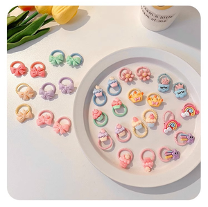Paquete de 50 Piezas de Lindas Bandas Elásticas para el Cabello de Niñas en Forma de Cartón, Color Caramelo, Alta Elasticidad, Bandas de Goma para Niñas - Product Image 5