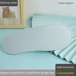 Qishi FS-0012 Individuelles Logo Weiße Hotelslippers Einweg Rutschfest Korallenvlies Umweltfreundlich Langlebig für <span class=keywords><strong>Spa</strong></span>-Nutzung Hotels - Product Image 4