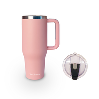 Logo personnalisé 40oz bouteille hydroélectrique en plein air voyage tasse en acier inoxydable 30oz 40oz extérieur bouteille thermique gobelet avec poignée et paille